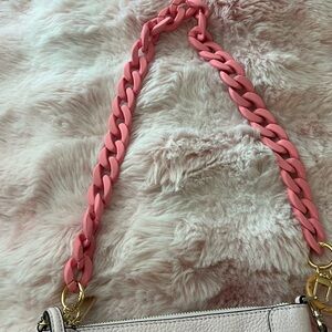 Stylish Pink Chain Strap Women's Bag